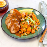 Mustard BBQ Chix, German Potato Salad