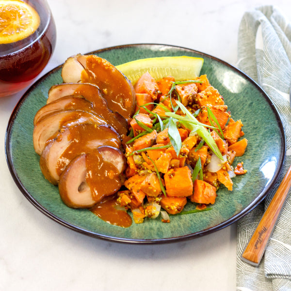 Mustard BBQ Chix, German Potato Salad